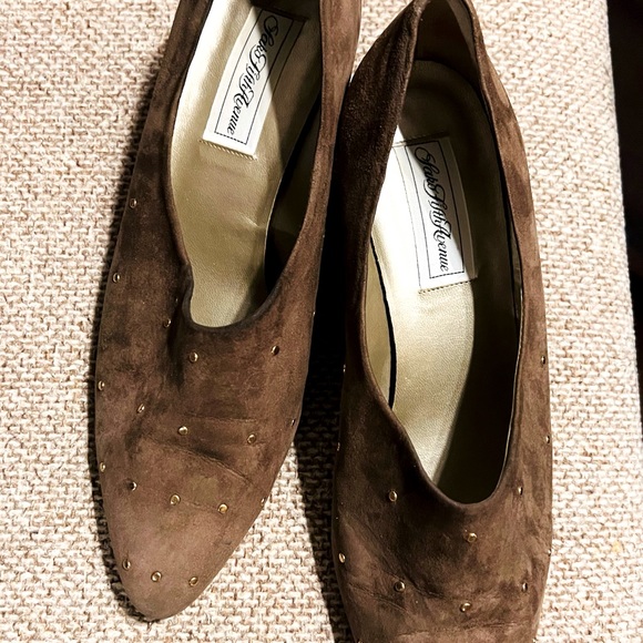 Saks Fifth Avenue Suede Low Heel Shoes - Picture 2 of 10